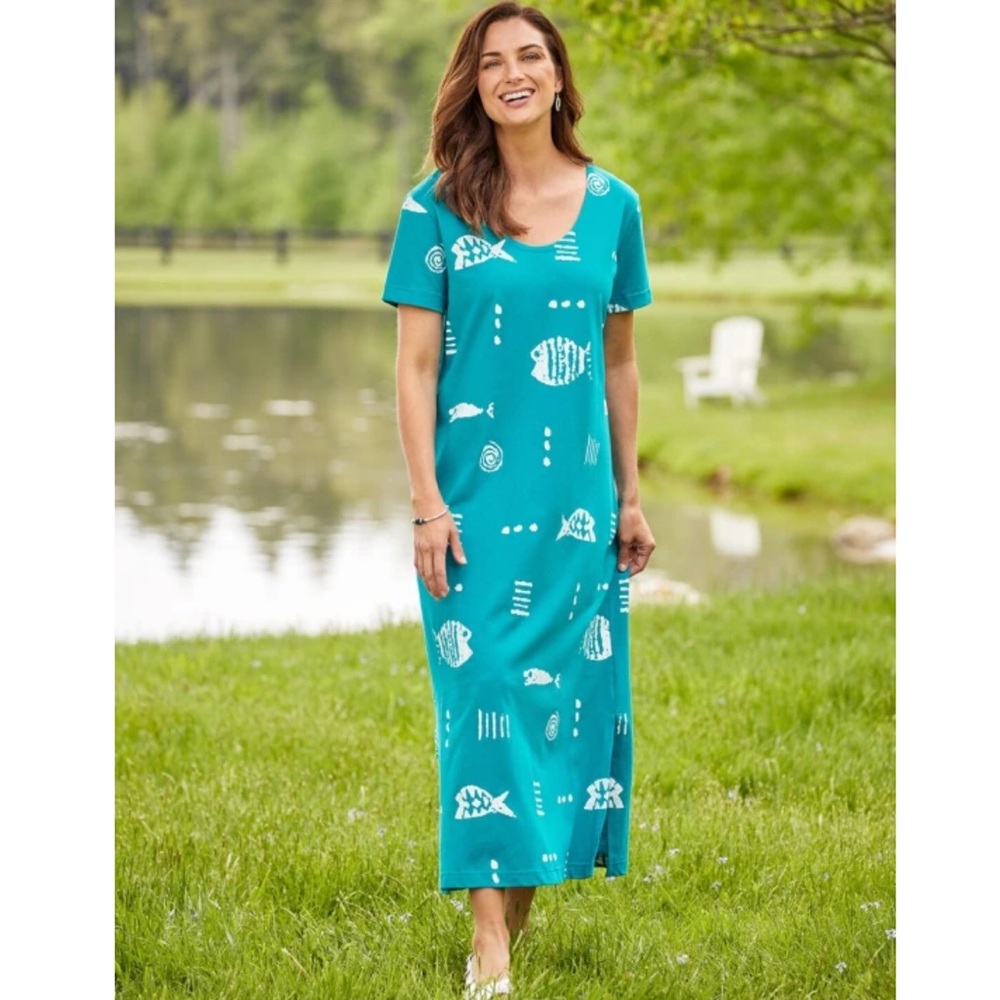 M.MAC Rock Fish Ankle-Length Dress Size S